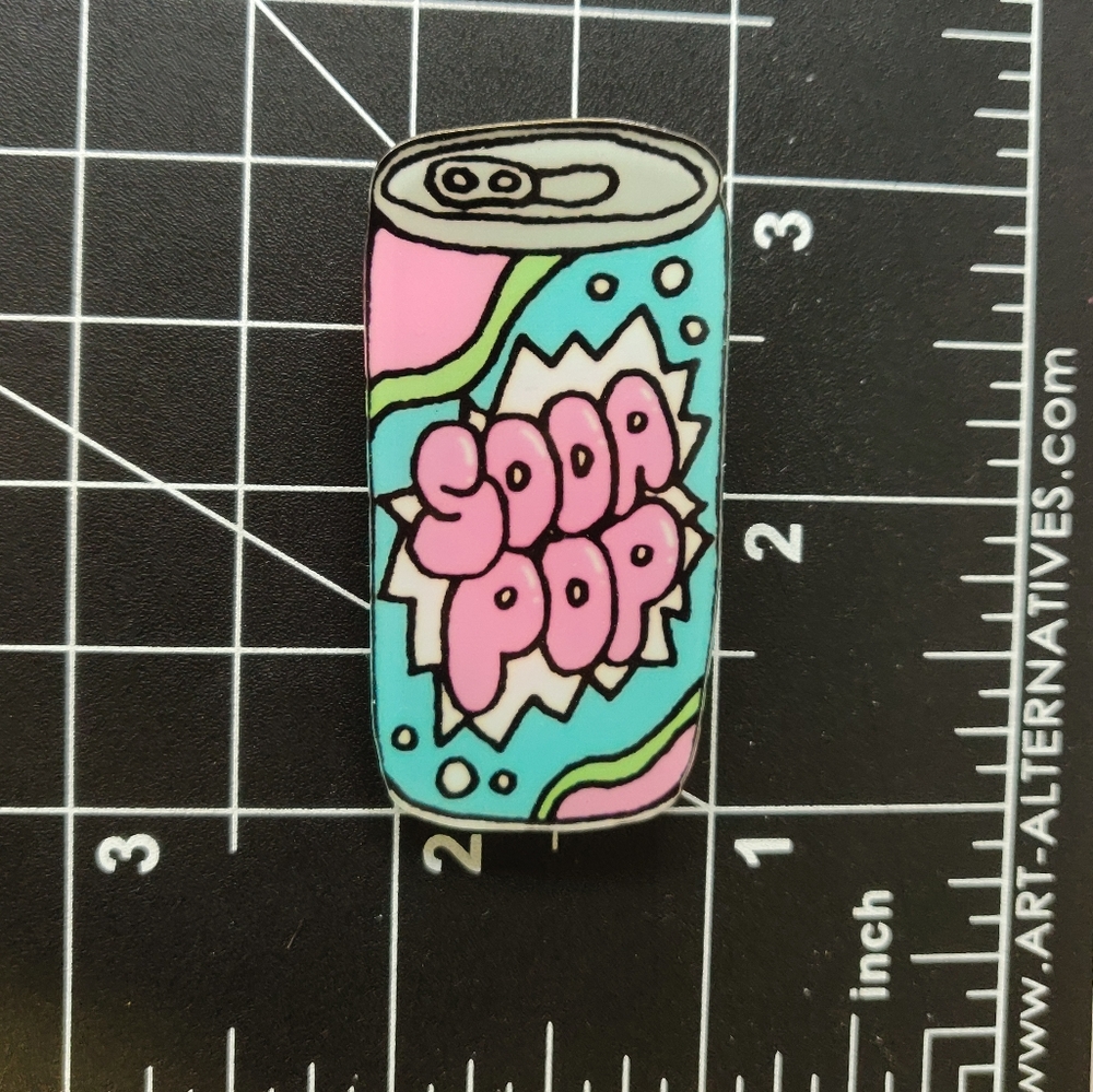 ✨3/$15 SODA POP Colorful Cotton Candy Pin Acrylic - Picture 3 of 5